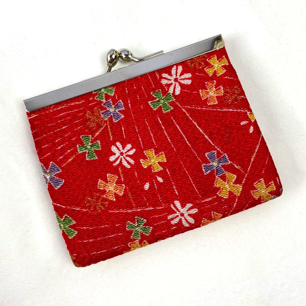 Vintage Silky Japanese coin purse fan side